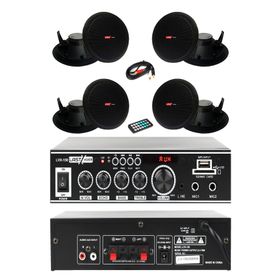 Lastvoice Black Small-3 Tavan Hoparlör+Anfi Ses Sistemi Paketi