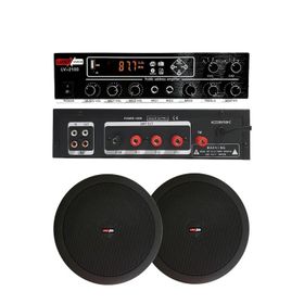 Lastvoice Black Small-4 Tavan Hoparlör ve Anfi Ses Sistemi Paketi