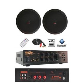 Lastvoice Black Small-4 Tavan Hoparlör ve Anfi Ses Sistemi Paketi