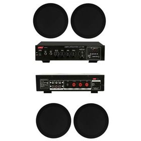 Lastvoice Black Small-5 Tavan Hoparlör ve Anfi Ses Sistemi Paketi
