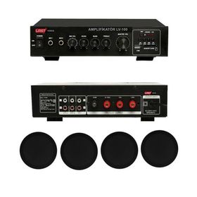 Lastvoice Black Small-5 Tavan Hoparlör ve Anfi Ses Sistemi Paketi