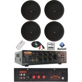 Lastvoice Black Small-5 Tavan Hoparlör ve Anfi Ses Sistemi Paketi