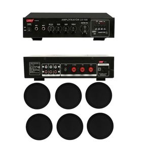 Lastvoice Black Small-6 Tavan Hoparlör ve Anfi Ses Sistemi Paketi