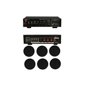 Lastvoice Black Small-6 Tavan Hoparlör ve Anfi Ses Sistemi Paketi