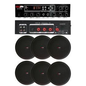 Lastvoice Black Small-6 Tavan Hoparlör ve Anfi Ses Sistemi Paketi