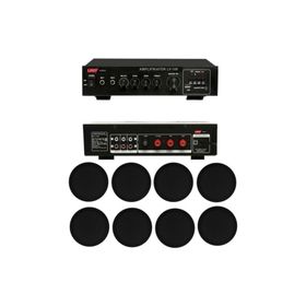 Lastvoice Black Small-7 Tavan Hoparlör ve Anfi Ses Sistemi Paketi