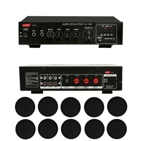 Lastvoice Black Small-8 Tavan Hoparlör ve Anfi Ses Sistemi Paketi