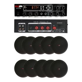 Lastvoice Black Small-8 Tavan Hoparlör ve Anfi Ses Sistemi Paketi