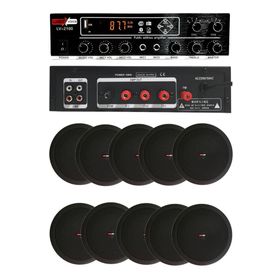 Lastvoice Black Small-8 Tavan Hoparlör ve Anfi Ses Sistemi Paketi