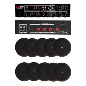 Lastvoice Black Small-8 Tavan Hoparlör ve Anfi Ses Sistemi Paketi