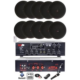 Lastvoice Black Small-8 Tavan Hoparlör ve Anfi Ses Sistemi Paketi