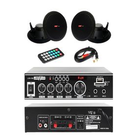Lastvoice Black Small Paket-1 Tavan Hoparlör ve Anfi Ses Sistemi Paketi