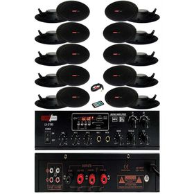 Lastvoice Black Small Paket-1 Tavan Hoparlör ve Anfi Ses Sistemi Paketi