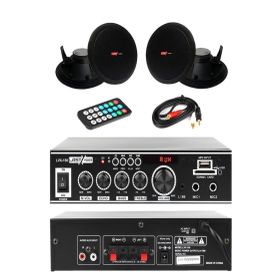 Lastvoice Black Small Paket-1 Tavan Hoparlör ve Anfi Ses Sistemi Paketi