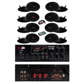 Lastvoice Black Small Paket-1 Tavan Hoparlör ve Anfi Ses Sistemi Paketi