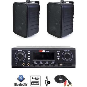 Lastvoice Black Small Paket-2 Hoparlör ve Anfi Ses Sistemi Seti