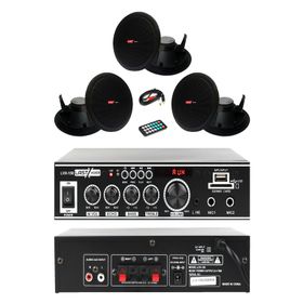 Lastvoice Black Small Paket-2 Hoparlör ve Anfi Ses Sistemi Seti