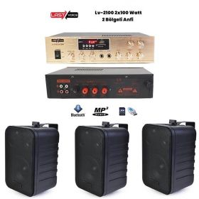 Lastvoice Black Soft Paket-2 Hoparlör ve Anfi Mağaza Ses Sistemi