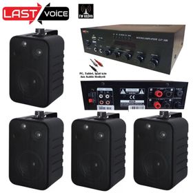 Lastvoice Black Soft Paket-3 Hoparlör ve Anfi Mağaza Ses Sistemi