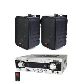 Lastvoice Black Wall Small Paket-1 Hoparlör ve Anfi Ses Sistemi Seti