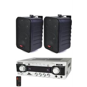 Lastvoice Black Wall Small Paket-1 Hoparlör ve Anfi Ses Sistemi Seti