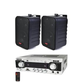 Lastvoice Black Wall Small Paket-1 Hoparlör ve Anfi Ses Sistemi Seti