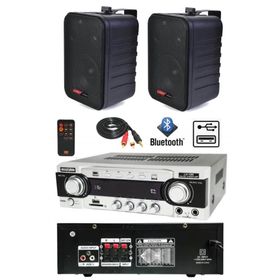 Lastvoice Black Wall Small Paket-1 Hoparlör ve Anfi Ses Sistemi Seti