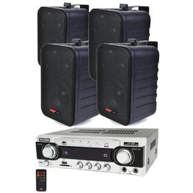 Lastvoice Black Wall Small Paket-2 Hoparlör ve Anfi Ses Sistemi Seti