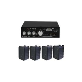 Lastvoice Black Wall Small Paket-2 Hoparlör ve Anfi Ses Sistemi Seti
