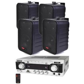 Lastvoice Black Wall Small Paket-2 Hoparlör ve Anfi Ses Sistemi Seti