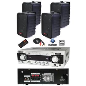 Lastvoice Black Wall Small Paket-2 Hoparlör ve Anfi Ses Sistemi Seti