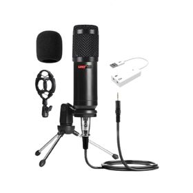 Lastvoice BM800 Full Black Condenser Youtuber Mikrofon + 7.1 Ses Kartı