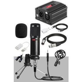 Lastvoice BM800GP Pak Condenser Mikrofon Phantom Power Mini Tripod Ses Kartı