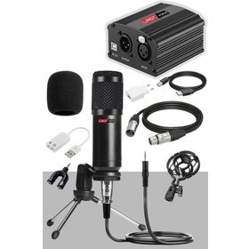 Lastvoice BM800GP Pak Condenser Mikrofon Phantom Power Mini Tripod Ses Kartı