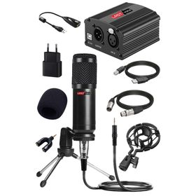 Lastvoice BM800GP Pak Condenser Mikrofon Phantom Power Mini Tripod Ses Kartı