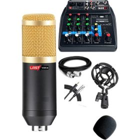Lastvoice BM800MDX Condenser Mikrofon Phantomlu Kayıt Mikseri Seti