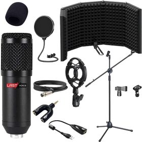 Lastvoice BM800PF Mikrofon Yalıtım Paneli Stand Filtre Shock Mount