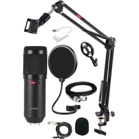 Lastvoice BM800XLR Condenser Shock Mount + Stand + Pop Filtre + Mikrofon