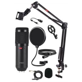 Lastvoice BM800XLR Condenser Shock Mount + Stand + Pop Filtre + Mikrofon