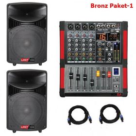 Lastvoice Bronz Paket-1 Profesyonel Ses Sistemi Mikser Hoparlör Ekipman Seti