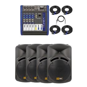 Lastvoice Bronz Paket-2 Profesyonel Ses Sistemi Mikser Hoparlör Ekipman Seti