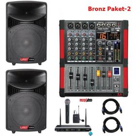 Lastvoice Bronz Paket-2 Profesyonel Ses Sistemi Mikser Hoparlör Ekipman Seti