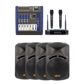 Lastvoice Bronz Paket-3 Profesyonel Ses Sistemi Mikser Hoparlör Ekipman Seti