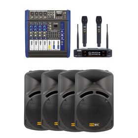 Lastvoice Bronz Paket-3 Profesyonel Ses Sistemi Mikser Hoparlör Ekipman Seti
