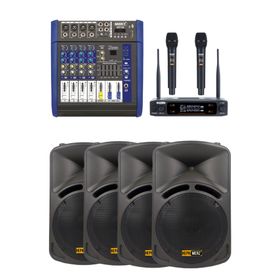 Lastvoice Bronz Paket-3 Profesyonel Ses Sistemi Mikser Hoparlör Ekipman Seti