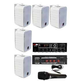 Lastvoice Large Paket-4 Hoparlör ve Anfi Anons Ses Sistemi Seti
