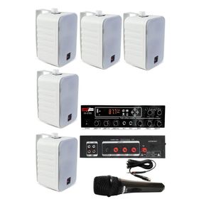 Lastvoice Large Paket-4 Hoparlör ve Anfi Anons Ses Sistemi Seti