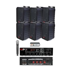 Lastvoice Large Paket-5 Hoparlör ve Anfi Anons Ses Sistemi Seti