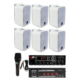 Lastvoice Large Paket-5 Hoparlör ve Anfi Anons Ses Sistemi Seti
