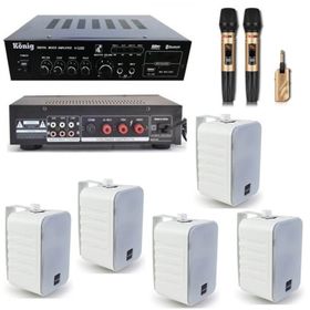 Lastvoice Large Plus Paket-4 Hoparlör ve Anfi Anons Ses Sistemi Seti